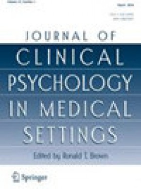 Journal Of Clinical Psychology In Medical Settings雜志