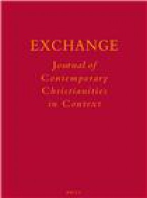 Exchange-journal Of Contemporary Christianities In Context雜志