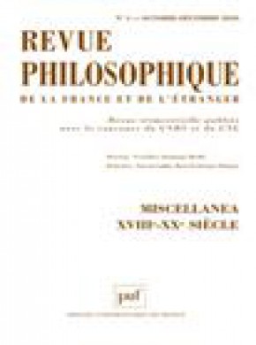 Revue Philosophique De La France Et De L Etranger雜志