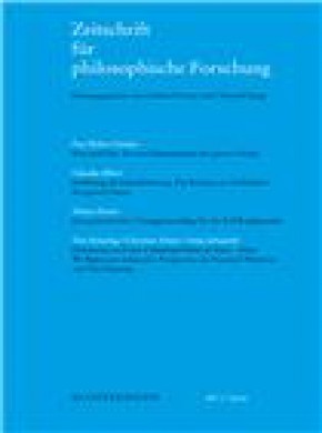 Zeitschrift Fur Philosophische Forschung雜志