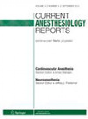 Current Anesthesiology Reports雜志