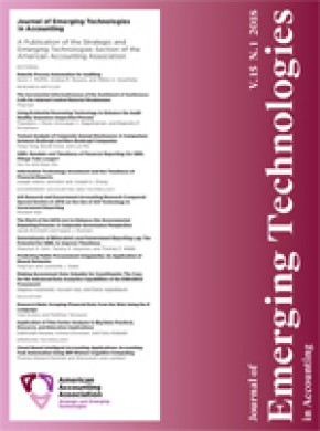 Journal Of Emerging Technologies In Accounting雜志