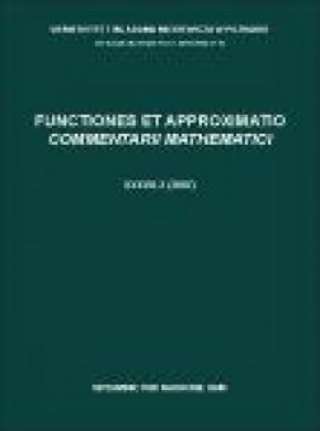 Functiones Et Approximatio Commentarii Mathematici雜志