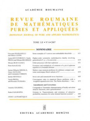 Revue Roumaine De Mathematiques Pures Et Appliquees雜志