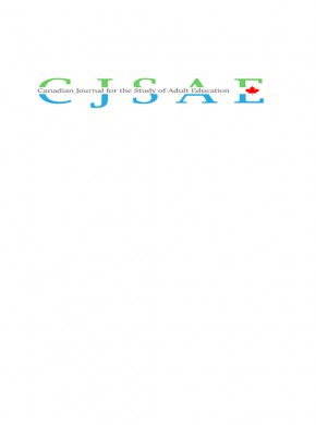 Canadian Journal For The Study Of Adult Education雜志