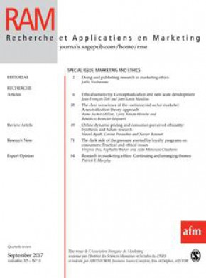 Recherche Et Applications En Marketing-english Edition雜志