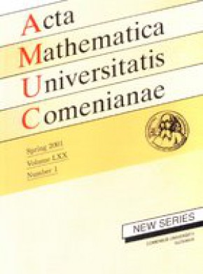 Acta Mathematica Universitatis Comenianae雜志