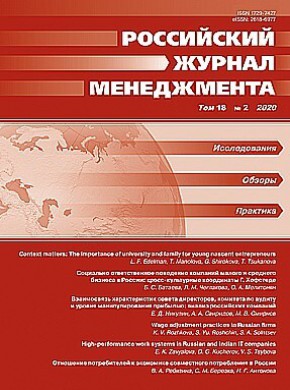 Rossiiskii Zhurnal Menedzhmenta-russian Management Journal雜志