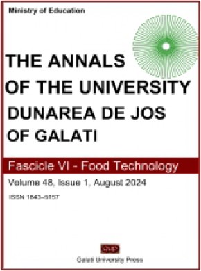 Annals Of The University Dunarea De Jos Of Galati, Fascicle Vi-food Technology雜志
