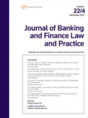 Journal Of Banking And Finance Law And Practice雜志